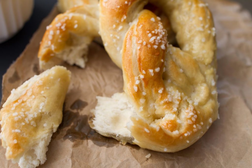 Soft and Chewy Salted Buttered Pretzels better than the mall version