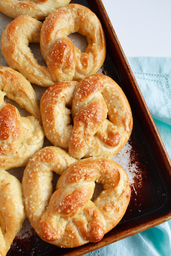 Soft and Chewy Salted Buttered Pretzels better than the mall version