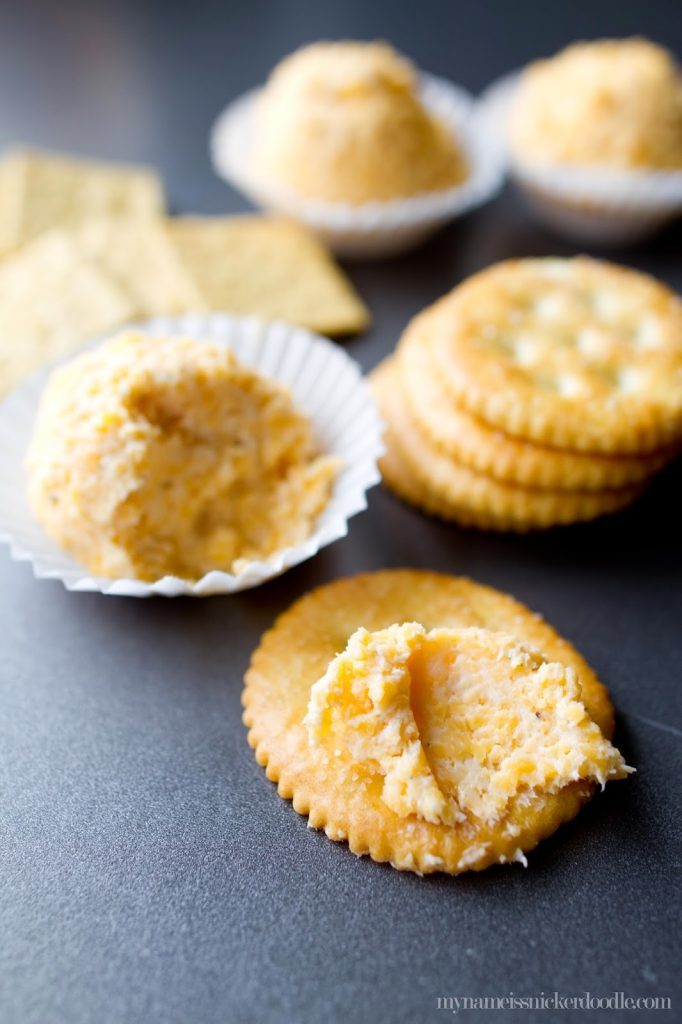 Mini Ranch Cheese Balls Recipe On a Platter With Ritz Crackers