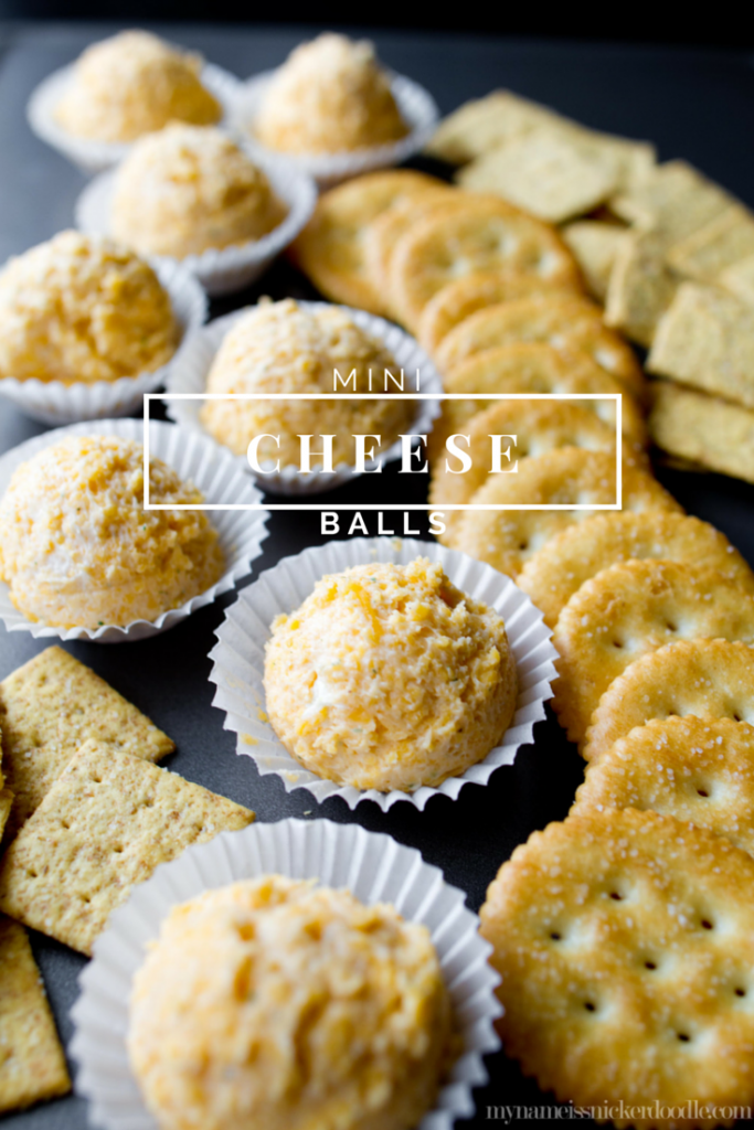 Mini Ranch Cheese Balls Recipe On a Platter With Crackers