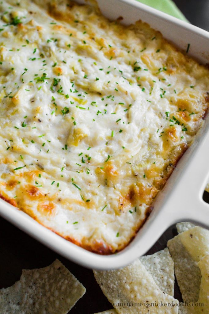 Cheesy Artichoke Dip Recipe By My Name Is Snickerdoodle
