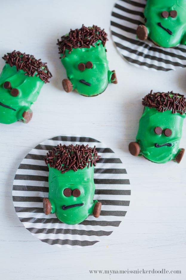 Frankenstein Cookies perfect for Halloween