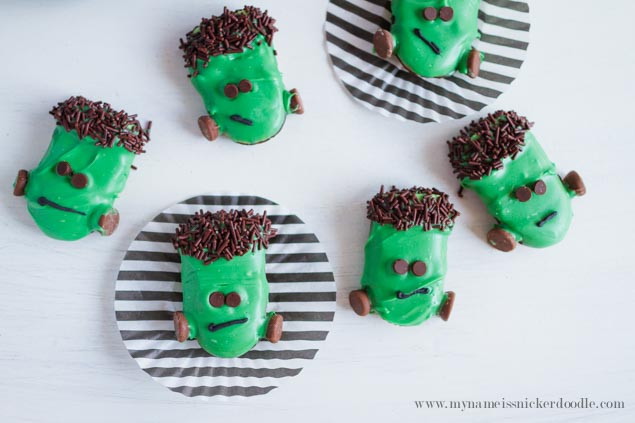 Frankenstein Cookies perfect for Halloween