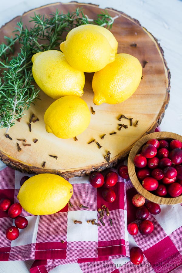 Holiday Stove Top Potpourri with lemons