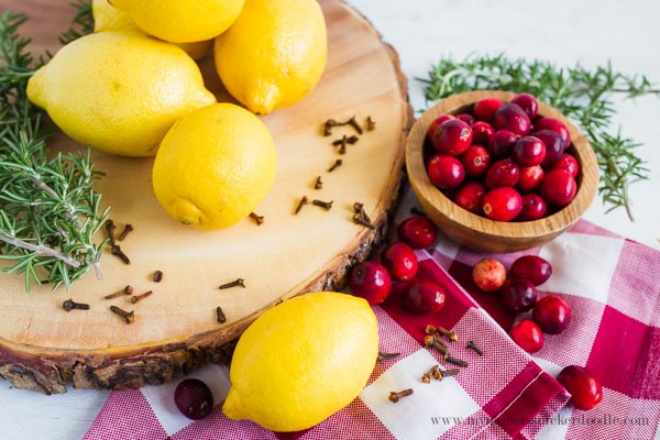 Holiday Stove Top Potpourri with lemons