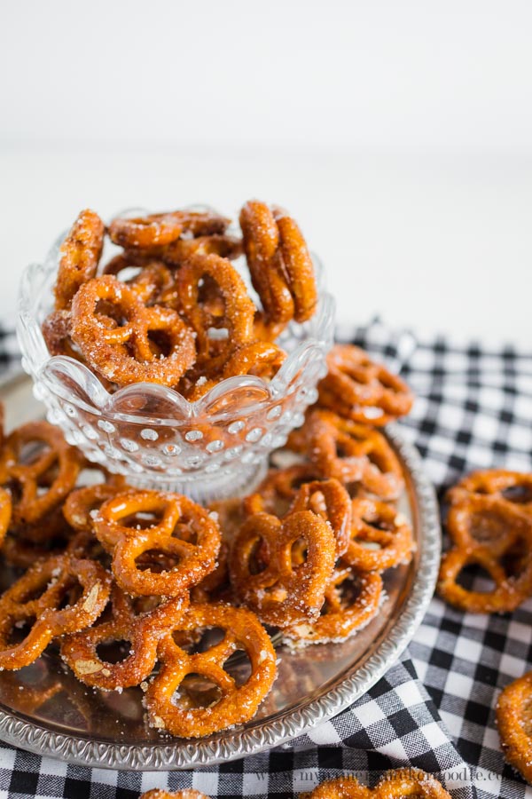 Pumpkin Spiced Pretzels is a great fall snack