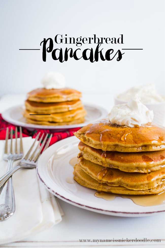 Gingerbread Pancakes With Whipped Cream