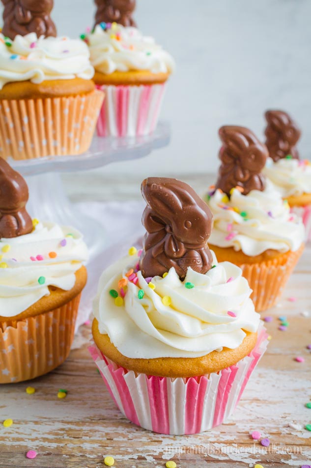 Easter Vanilla Cupcakes with Vanilla Frosting Recipe