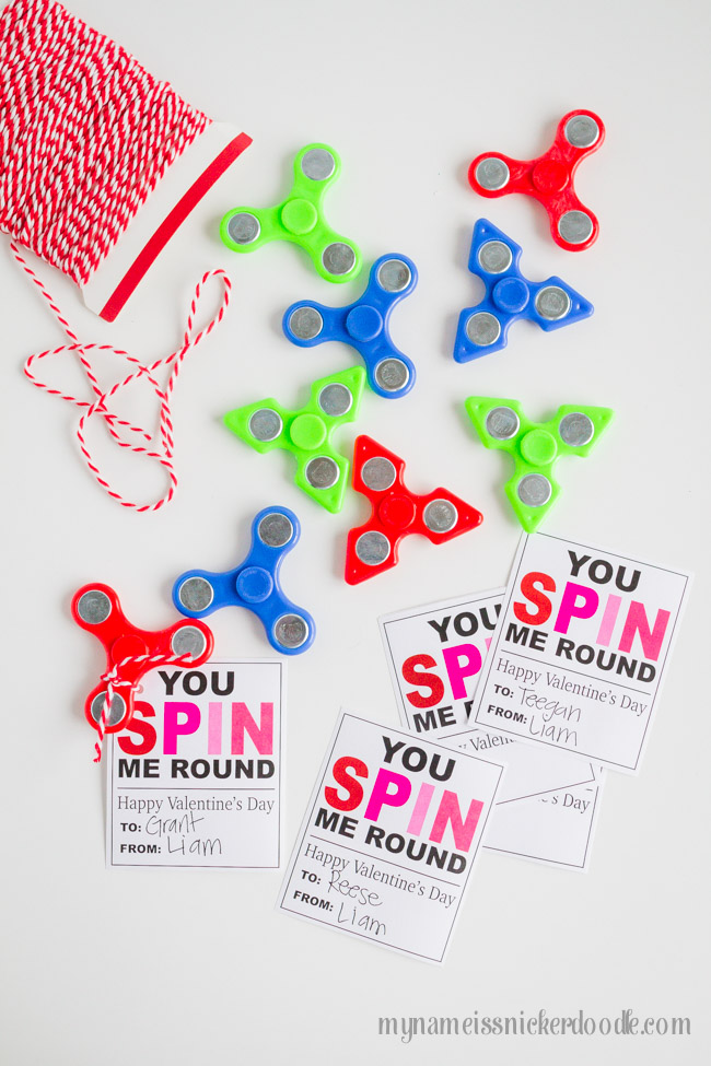 Valentine Printable for Fidget Spinners