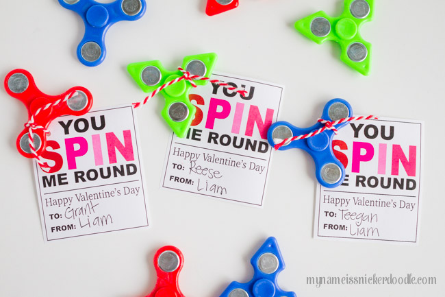 Valentine Printable for Fidget Spinners