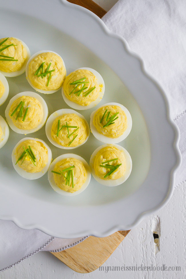 Deviled Eggs are a classic side for any holiday feast!  |  mynameissnickerdoodle.com