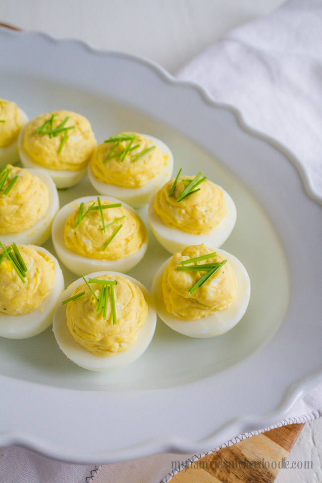 Deviled Eggs are a classic side for any holiday feast!  |  mynameissnickerdoodle.com