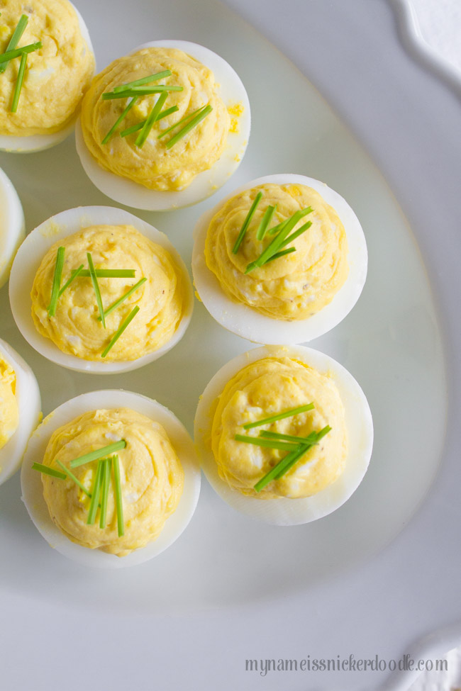 Deviled Eggs are a classic side for any holiday feast!  |  mynameissnickerdoodle.com