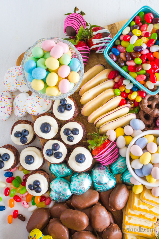 Easter Candy Snack Board a perfect dessert buffet for the holiday!