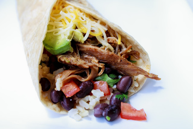 Sweet Spicy Pork Burritos  |  Dr. Pepper  |  Slow Cooker  |  Crock Pot  |  Recipe  |  Easy  |  Cinco de Mayo