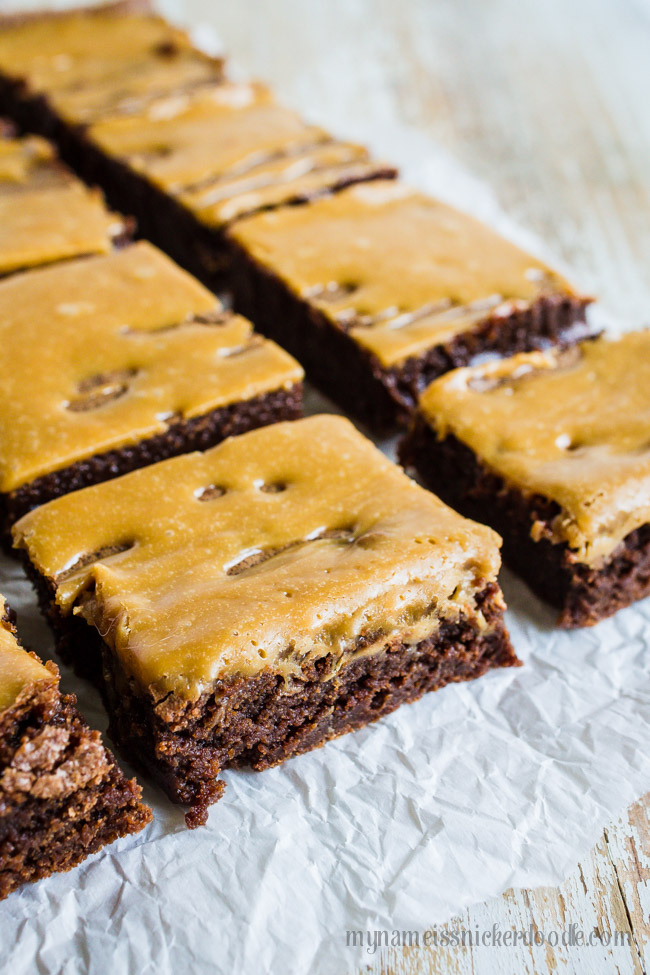 Caramel Brownies Made From Scratch