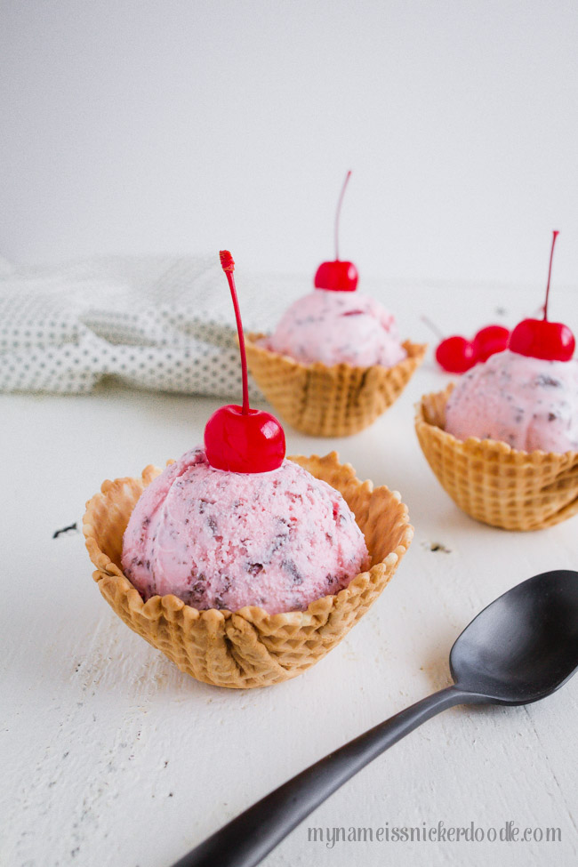 Homemade Cherry Chocolate Chip Ice Cream Recipe