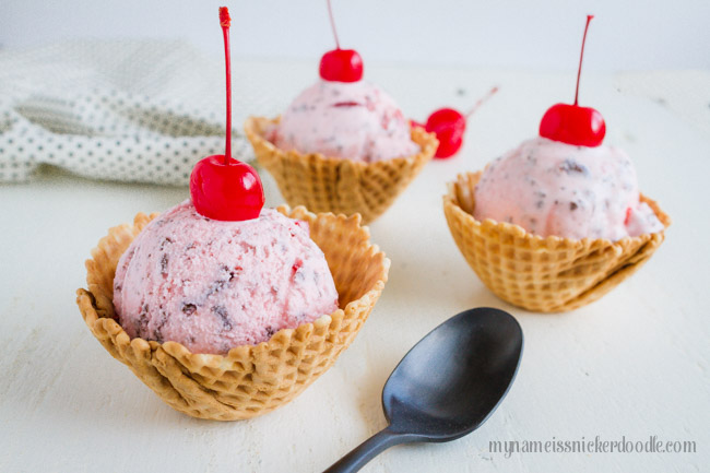 Homemade Cherry Chocolate Chip Ice Cream Recipe | Easy | Summer | Simple