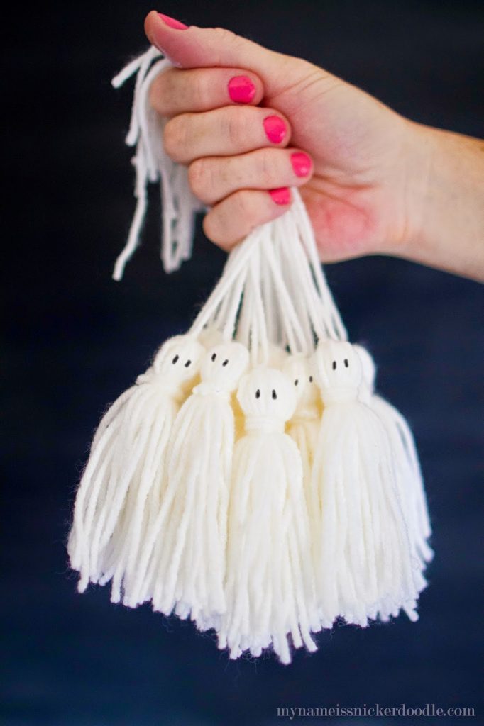 Halloween Ghost Tassels Easy To Make Holiday Decoration Project