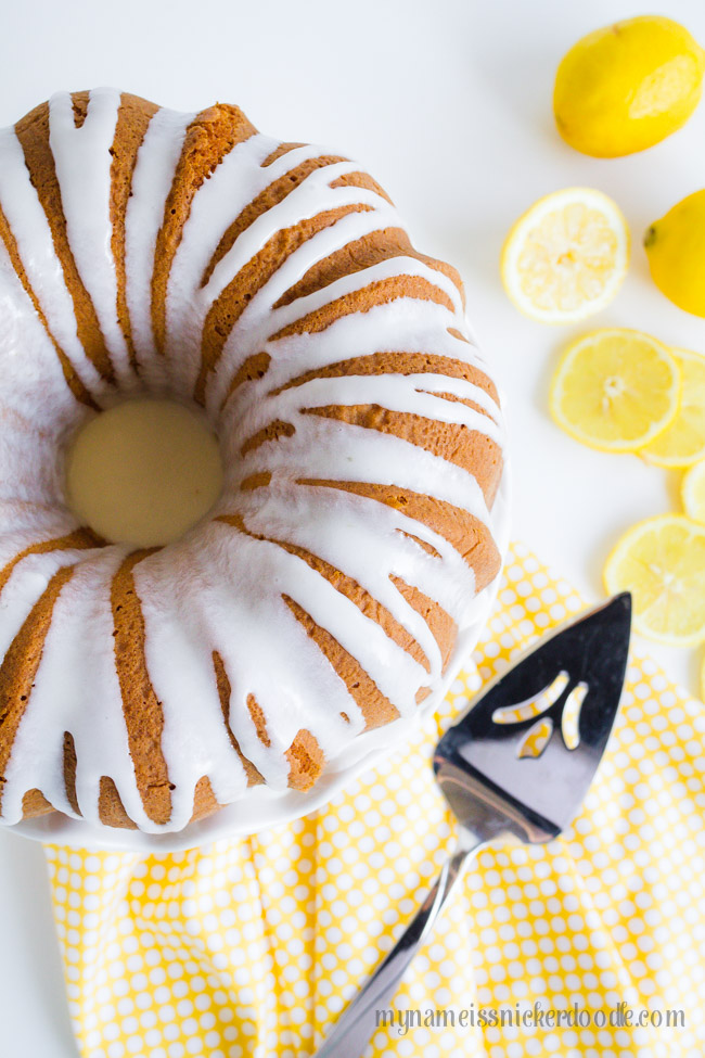 Lemon Bunt Cake With Drizzled Glaze