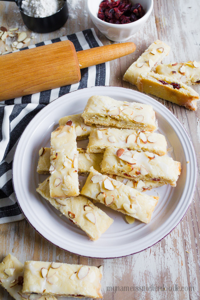 Cranberry Almond Cookies With A Sugar Glaze