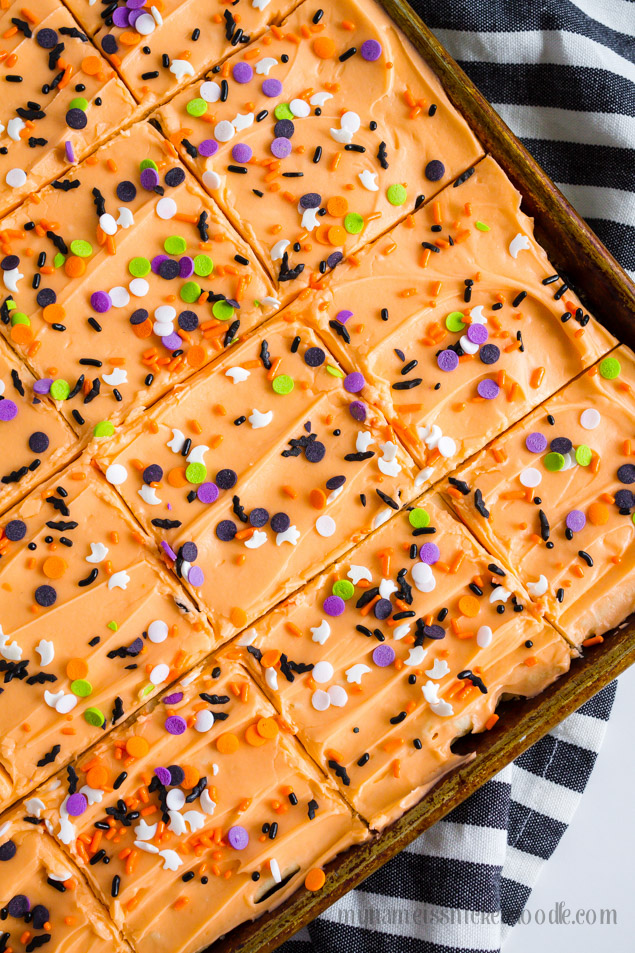 Halloween Sugar Cookie Bars | Recipe By My Name Is Snickerdoodle