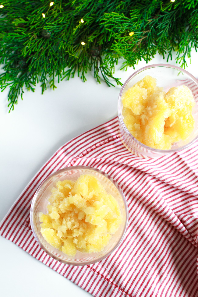 Fill cups full with slush Christmas Punch is slushy, sweet and sparkly an easy holiday recipe.