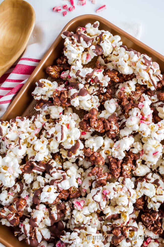 Peppermint Bark Popcorn | Recipe By My Name Is Snickerdoodle