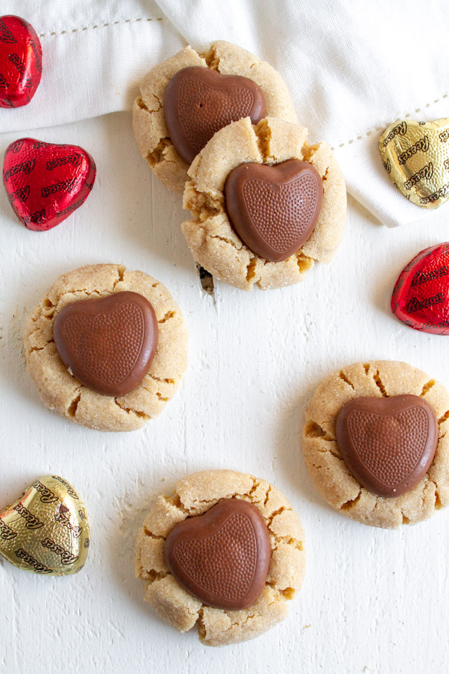 Peanut Butter and chocolate heart cookies
