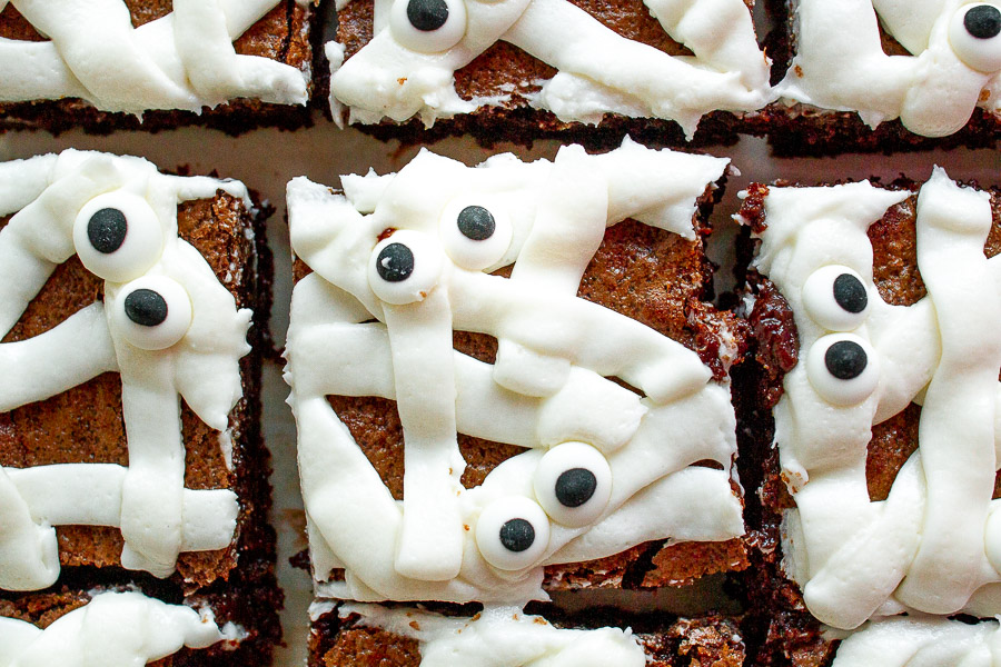 Halloween Mummy Brownie Treats