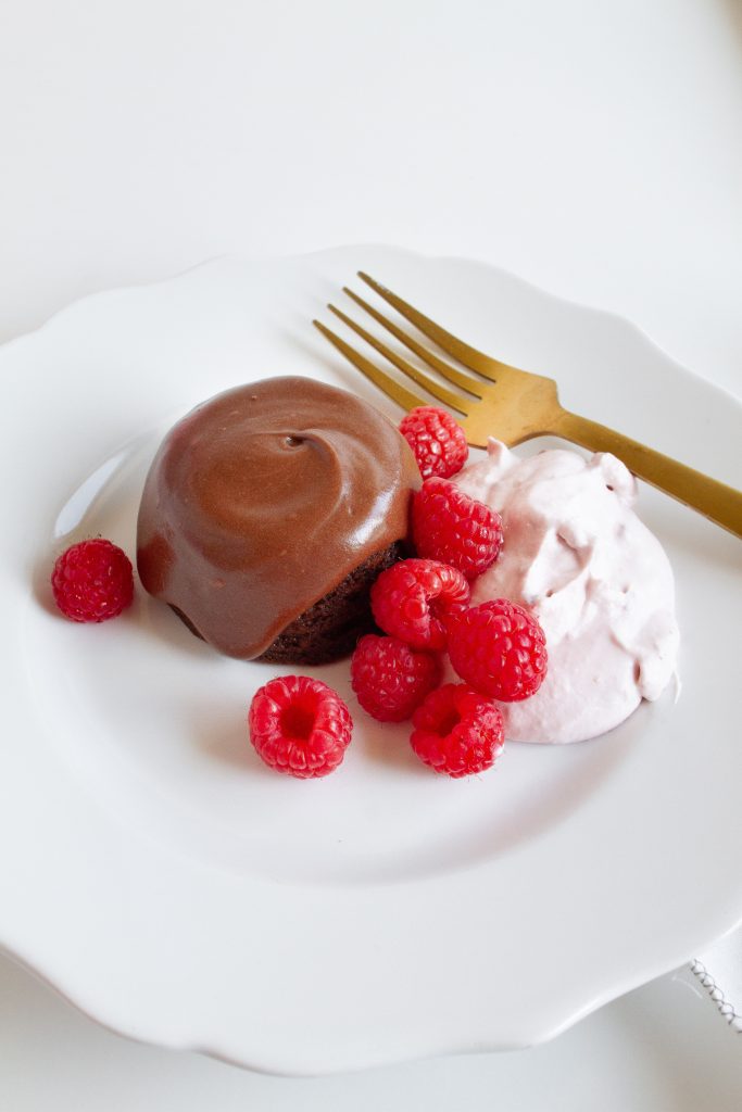 Mini Chocolate Cakes with a delicious Chocolate Ganache frosting!