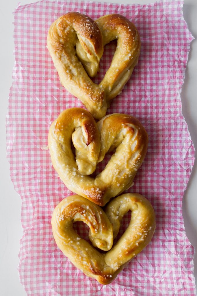 Heart Shaped Homemade Pretzels are perfect for Valentine's Day.