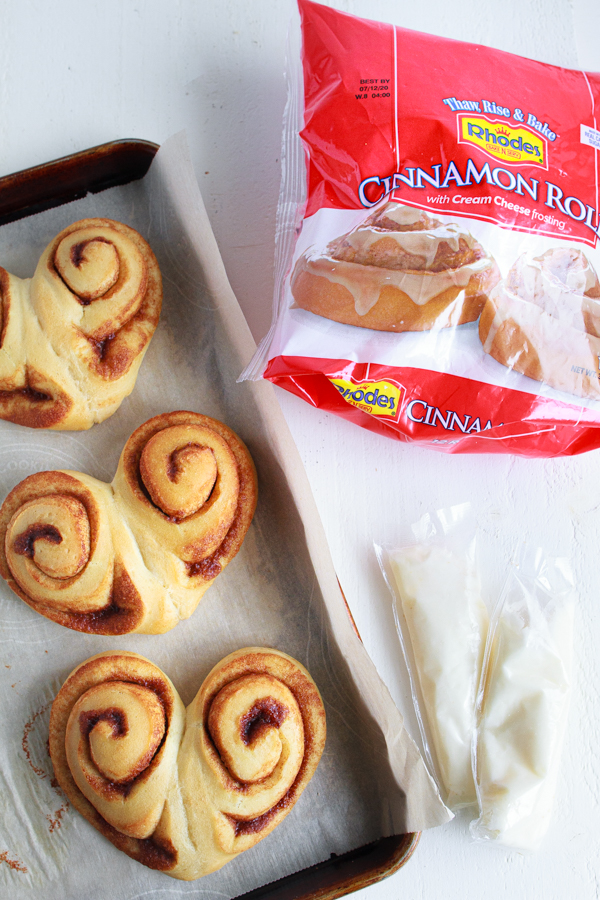 Freshly baked cinnamon rolls.