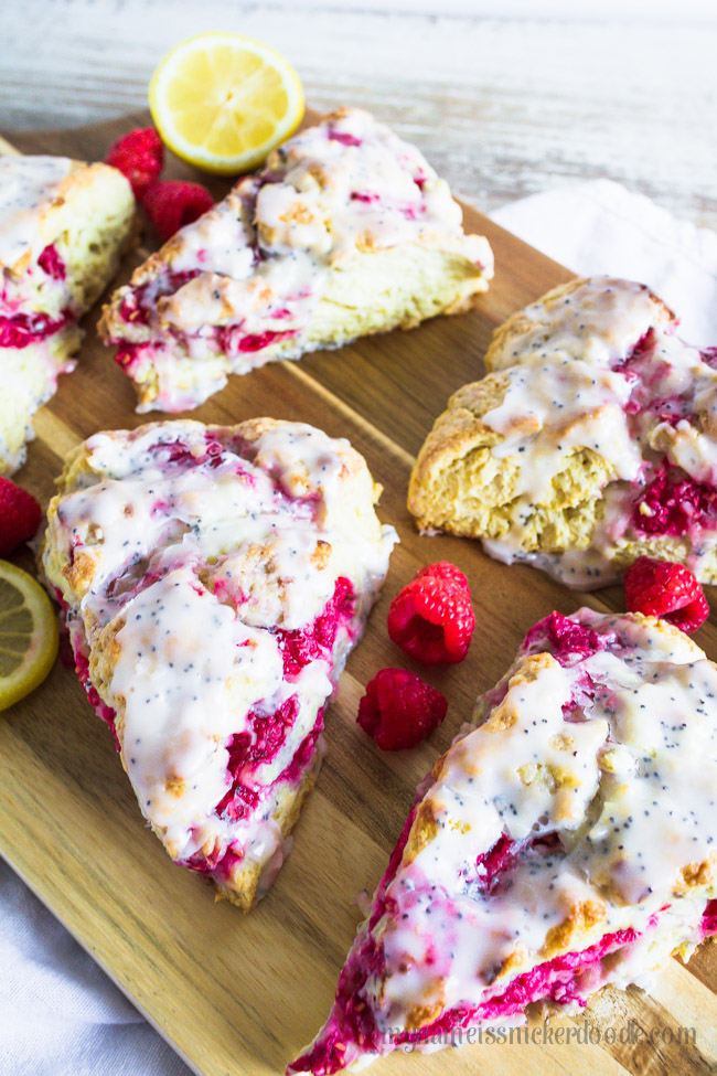 Lemon Raspberry Scones and how to make them.