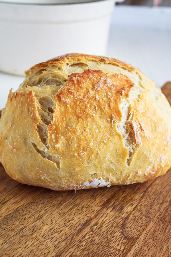 The easiest Artisan Bread recipe.  No kneading!