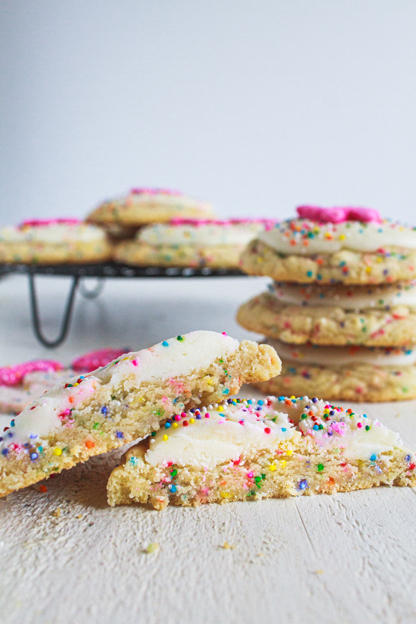 Circus Animal Cookies with sprinkles.  