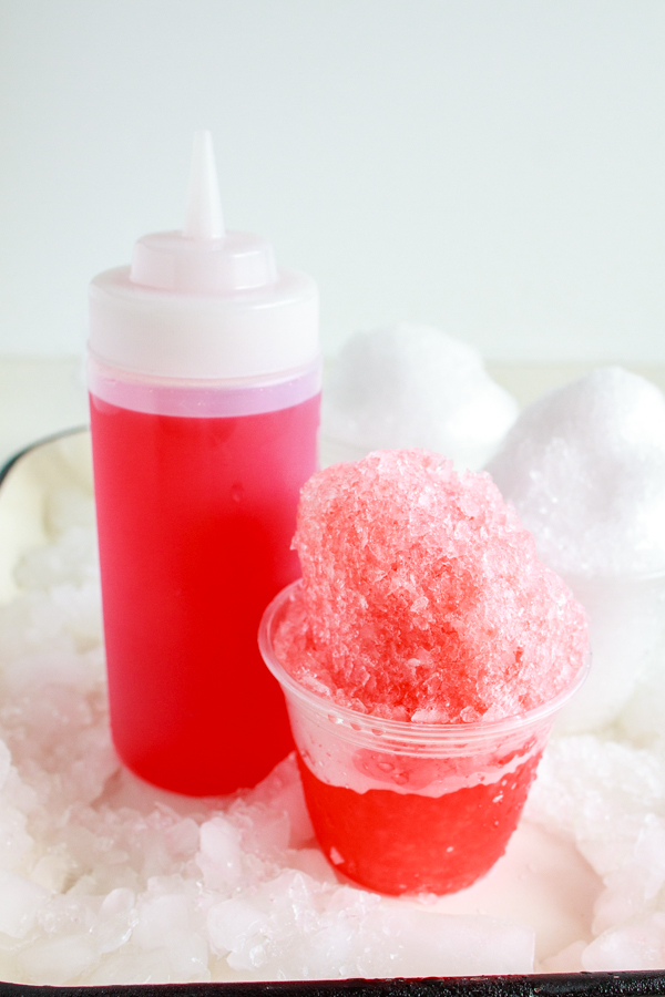 The most favorite snow cone flavor.  Made with strawberry, watermelon and coconut.