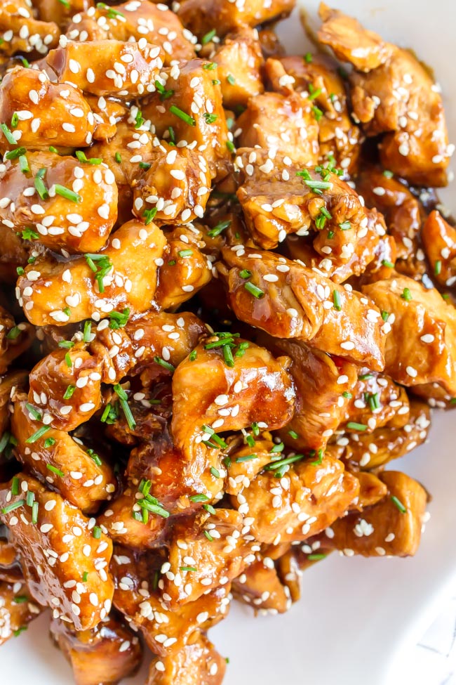 Family friendly recipe for sesame chicken.