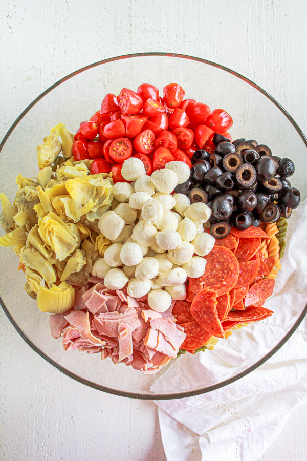 Ingredients for Italian Pasta Salad