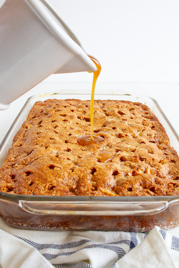 Apple Cake With A Caramel Glaze