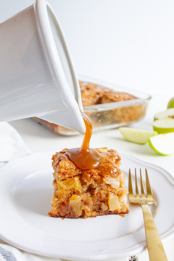 Apple Cake Drizzled with a Caramel Glaze