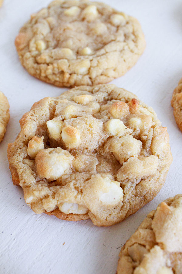 White Chocolate Chip Cookies with macadamia nuts.