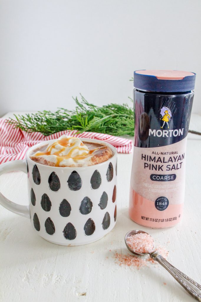 Salted Caramel Hot Chocolate with pink salt
