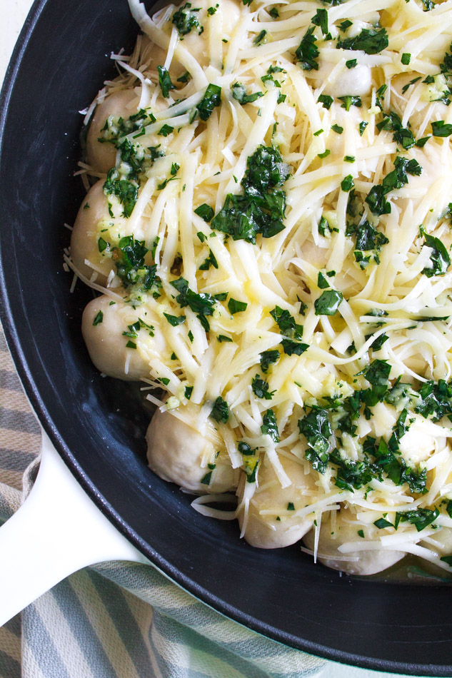 Cheesy garlic bread unbaked